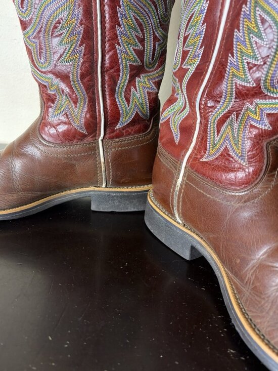 Men’s Twisted X Western Square Toe RED Cowboy Boots Size 7EE main image 8